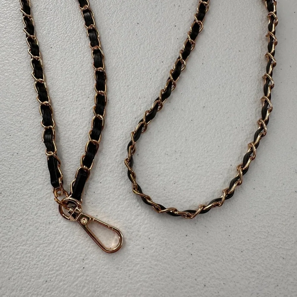 Gold & Black‎ Chain Strap Lanyard Clasp Phone Handbags & Accessories Glasses 24